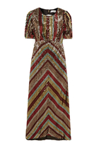 Daisy Chevron Sequin Midi Dress